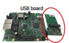 USB HUB DAUGHTER BOARD for WPJ344/558 , 2*USB 2.0 + USB miniPCIe